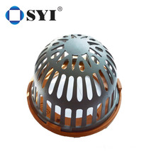 Roof drain with aluminum strainer and cast iron body